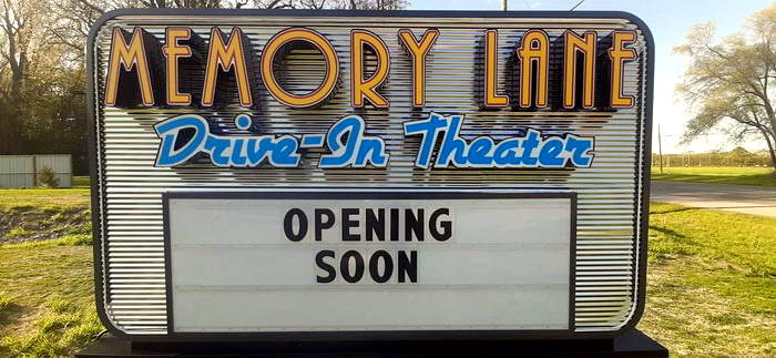 Memory Lane Drive-In Theater - New Sign (newer photo)